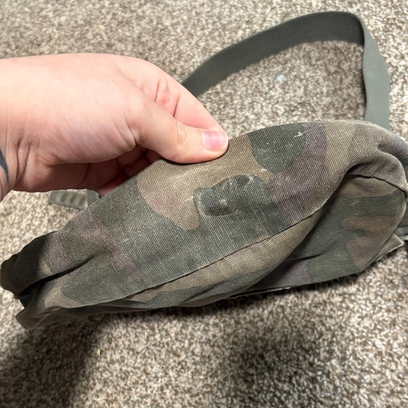 Y2K Camouflage Shoulder Bag with Grommet Detail project! Lots of stains and wear - Picture 2 of 4